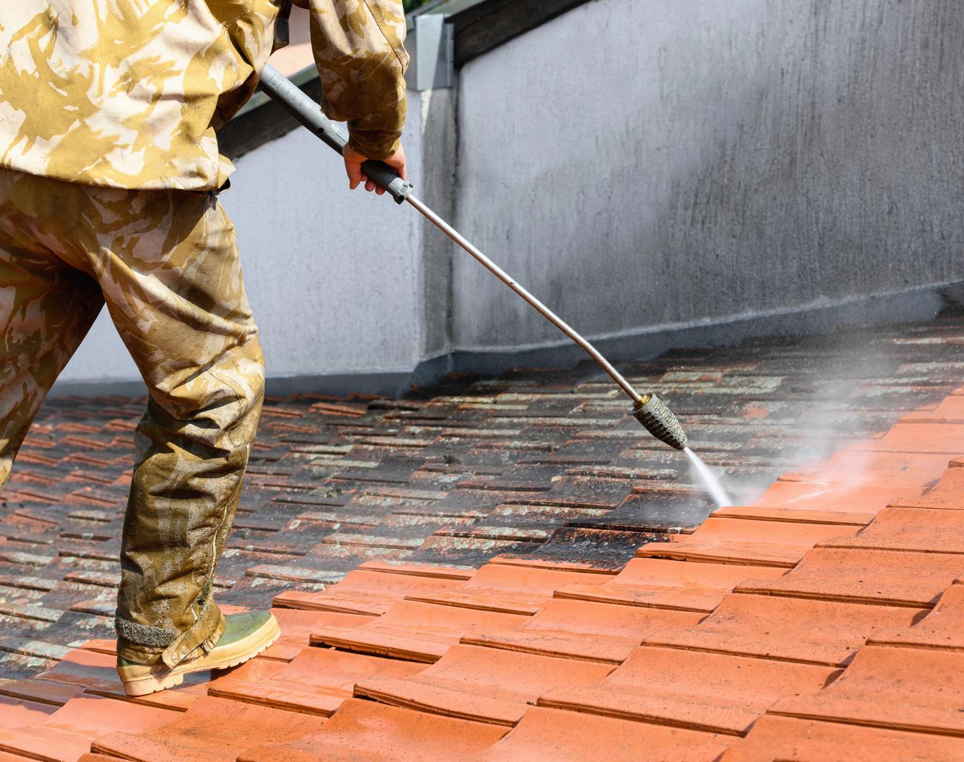 Roof cleaning in Thousand Oaks, CA to remove moss and stains