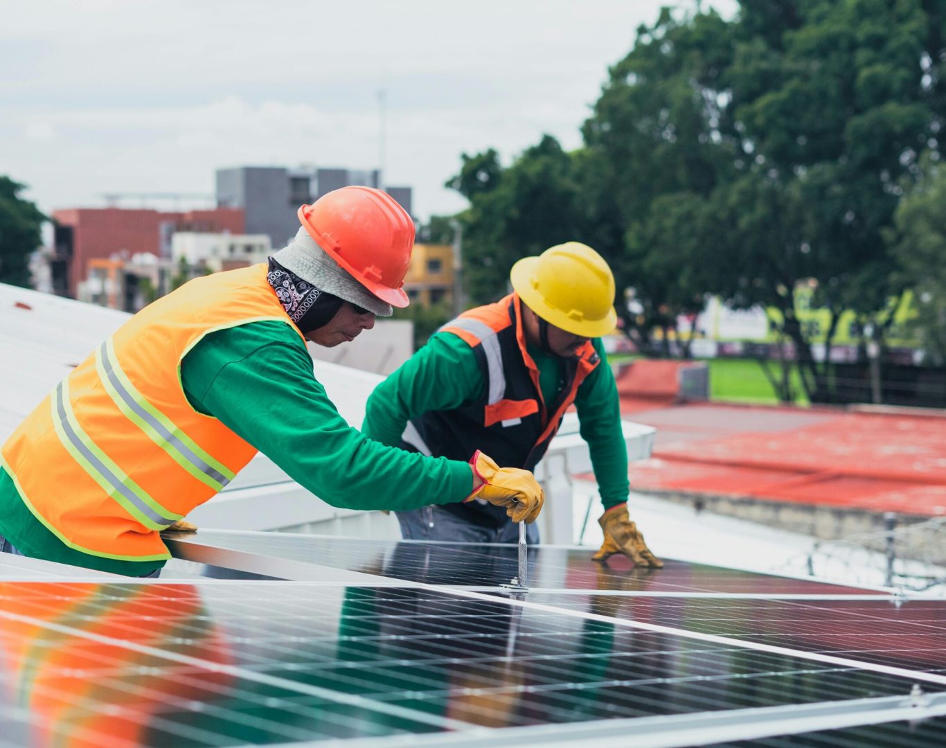 Professional solar panel cleaning service by Max's Real Estate Cleaning in Los Angeles, CA, ensuring maximum energy efficiency.