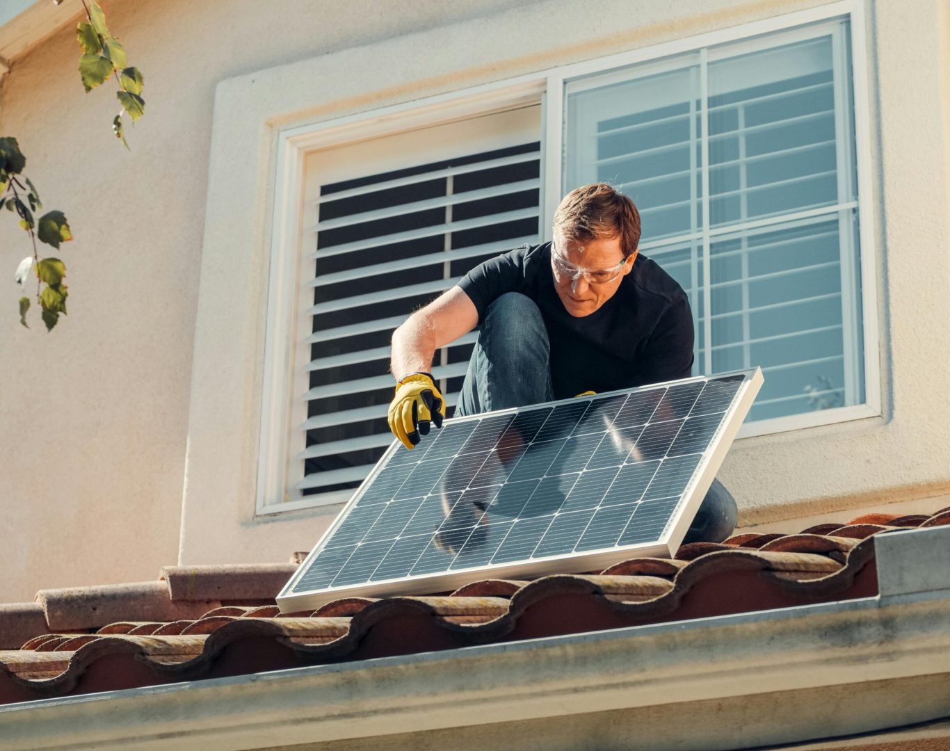 Professional solar panel cleaning service by Max's Real Estate Cleaning in Los Angeles, CA, ensuring maximum energy efficiency.